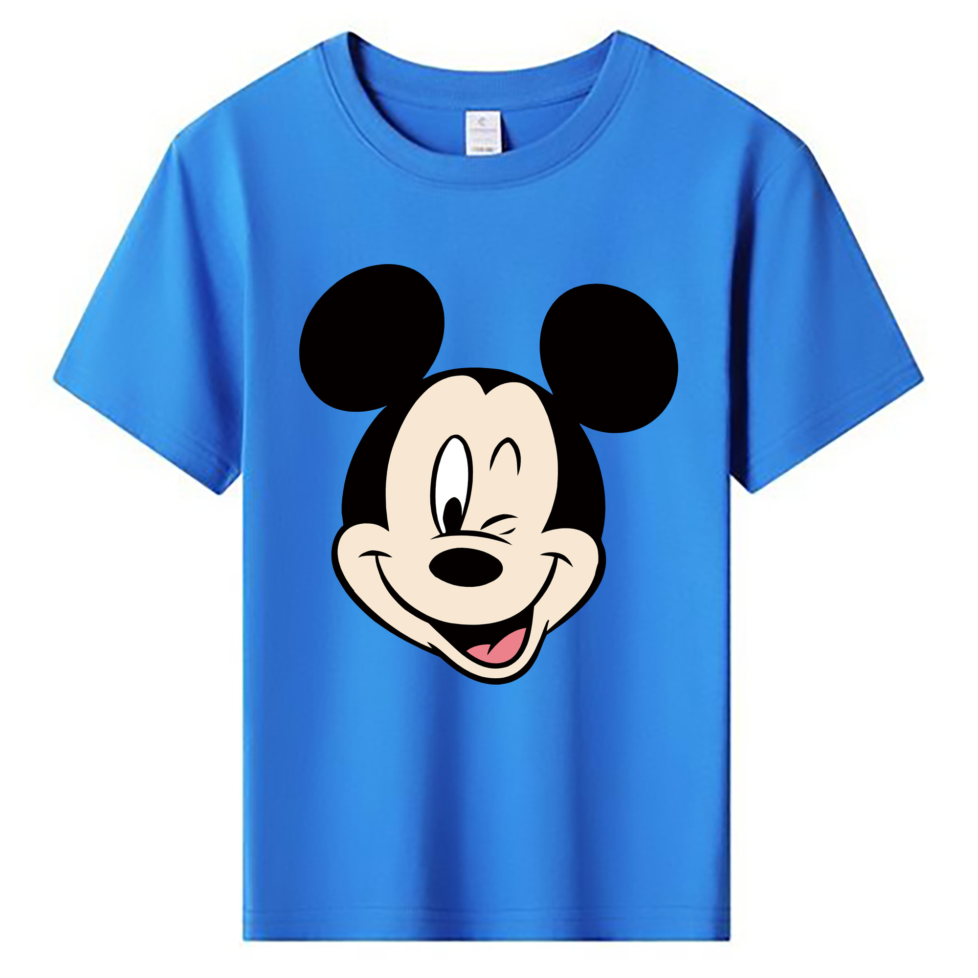 ミッキーマウス Mickey Mouse 綿100％キッズTシャツ（フロントプリント）